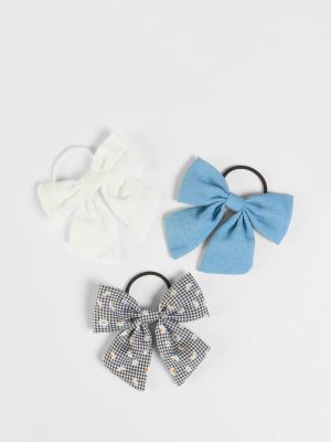 Prettiest Girl Three Pack Bow Hair Ties