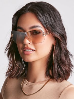 2000s Style Clear-Frame Sunglasses