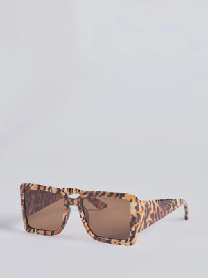 Animal Instinct Leopard Oversized Sunglasses