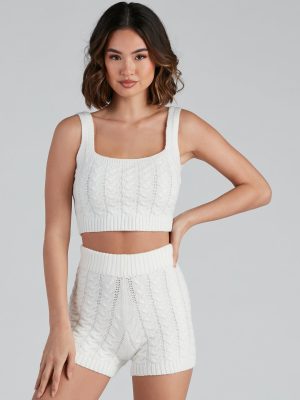 Cuddle Up Cable Knit Pajama Tank