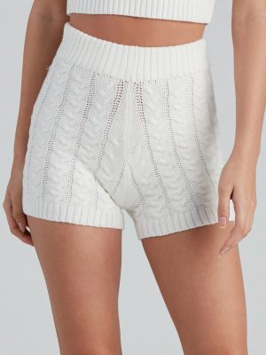 Cuddle Up Cable Knit Pajama Shorts