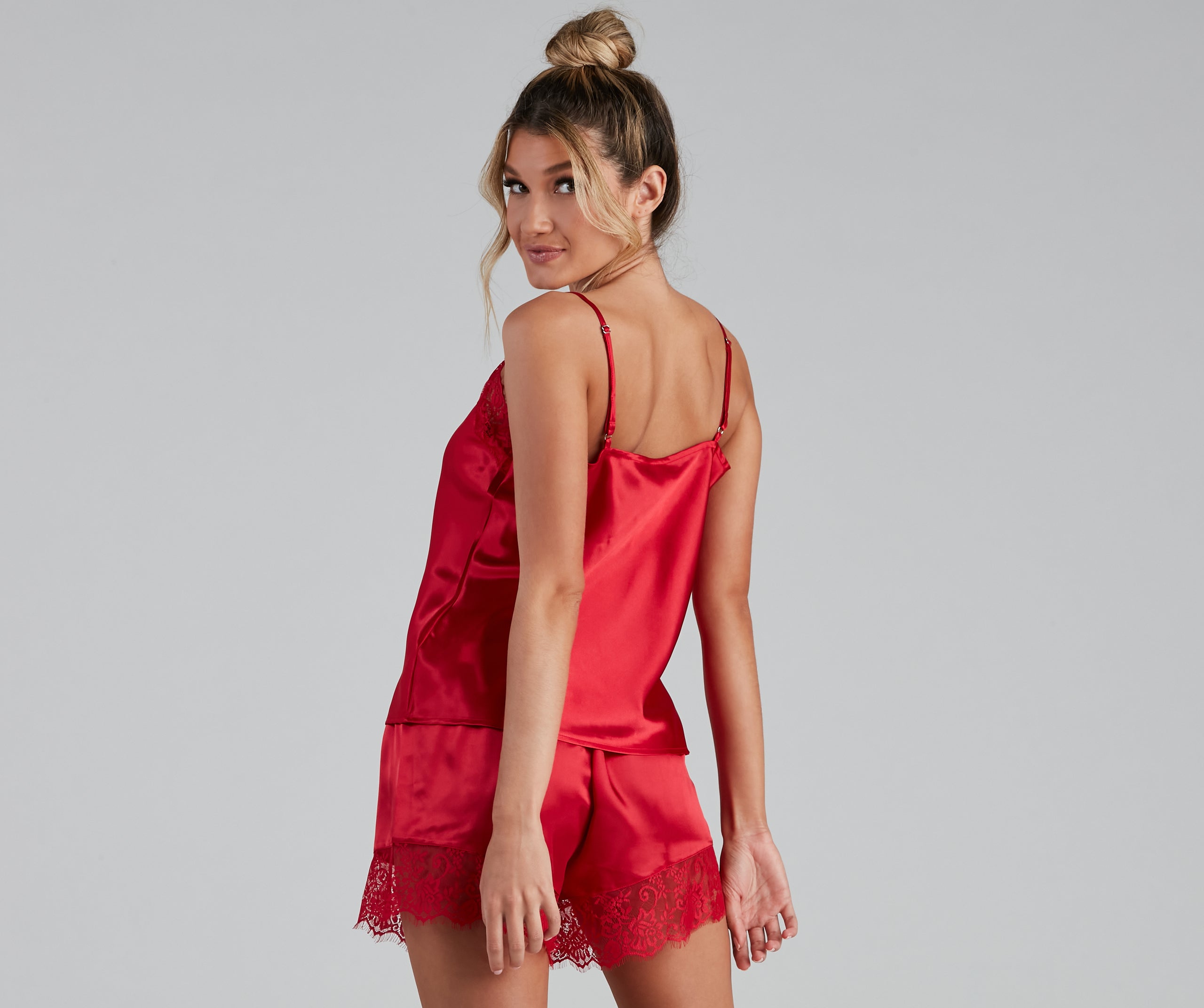 Living In Lace Satin Pajama Set - Image 7