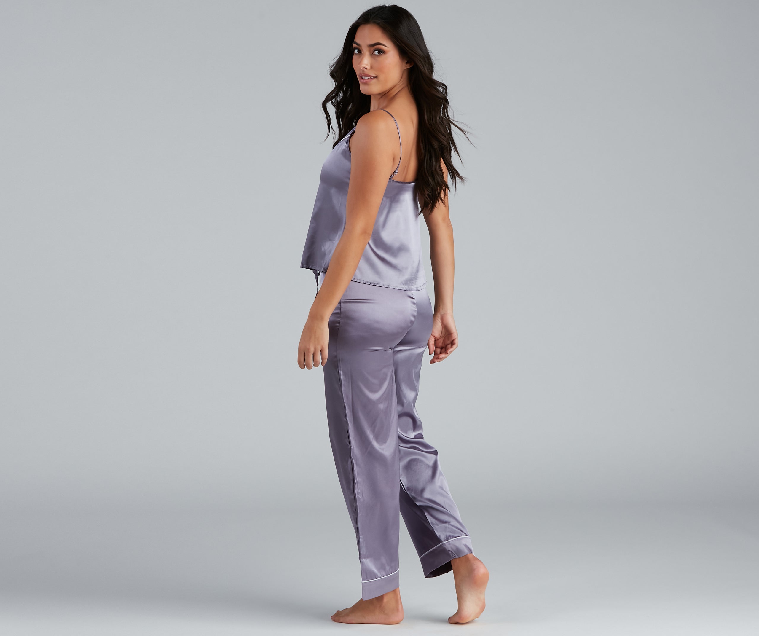 Luxe Life Satin PJ Cami And Pants Set - Image 2