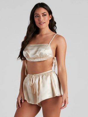 Silky Slumber Side Tie Pajama Top