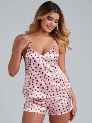 Sweet Vibes Satin Pajama Set