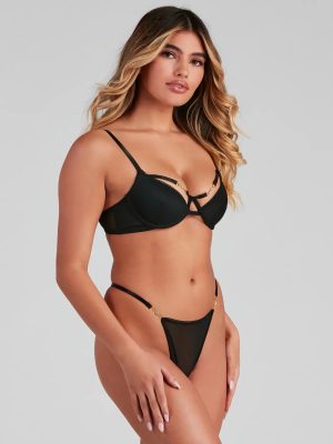 Cutout For Diamonds Caged Bra And Panty