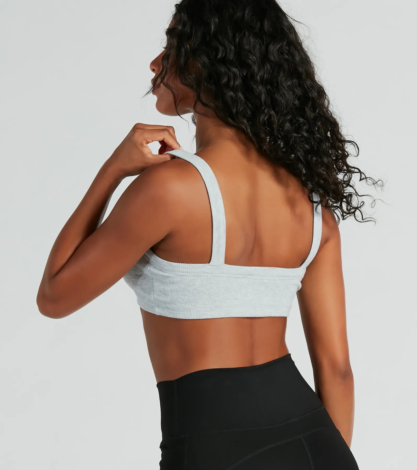Effortless Essential Ribbed Knit Tank Bralette - Image 7