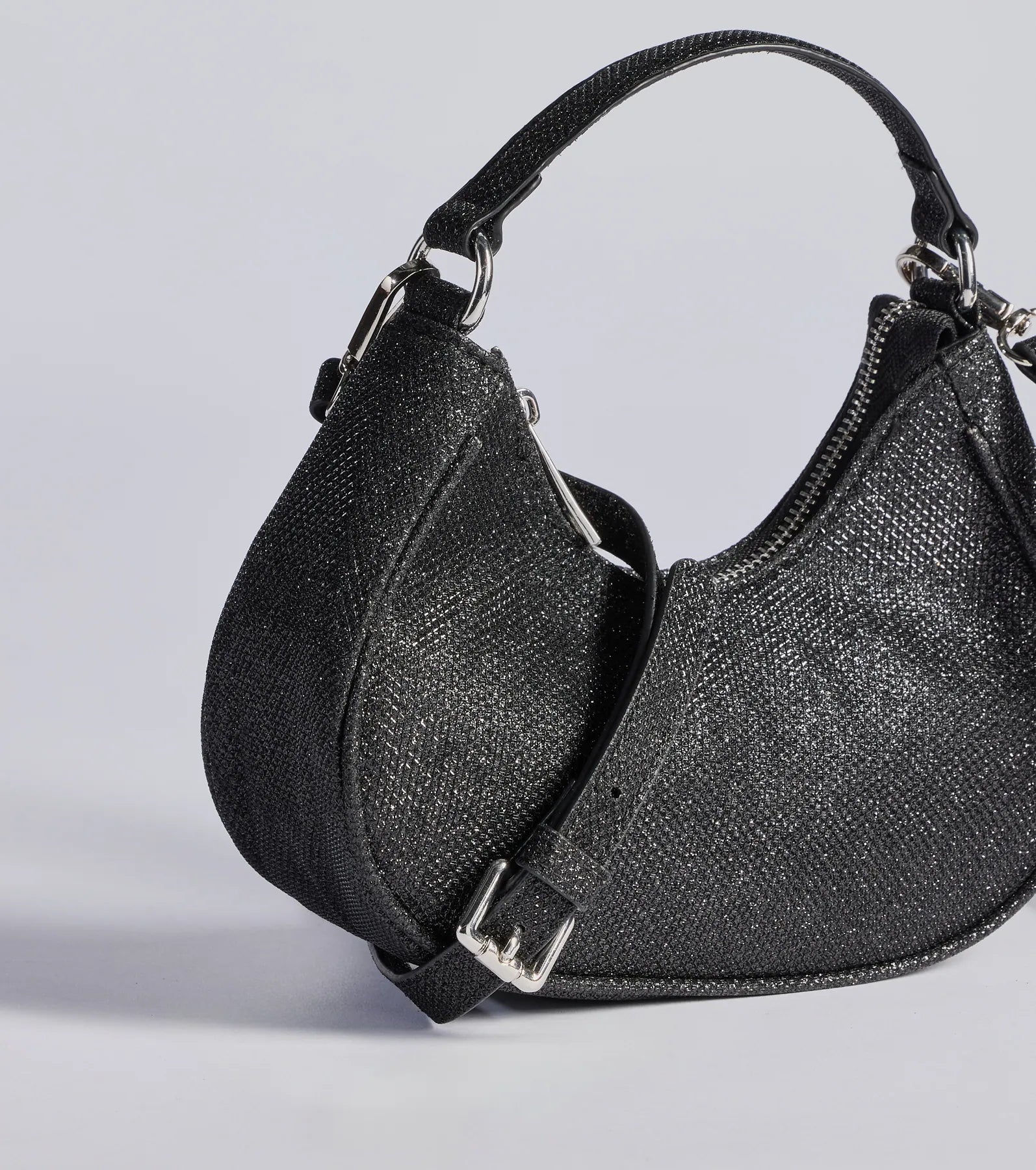 All The Glitz Glitter Mesh Handbag - Image 2