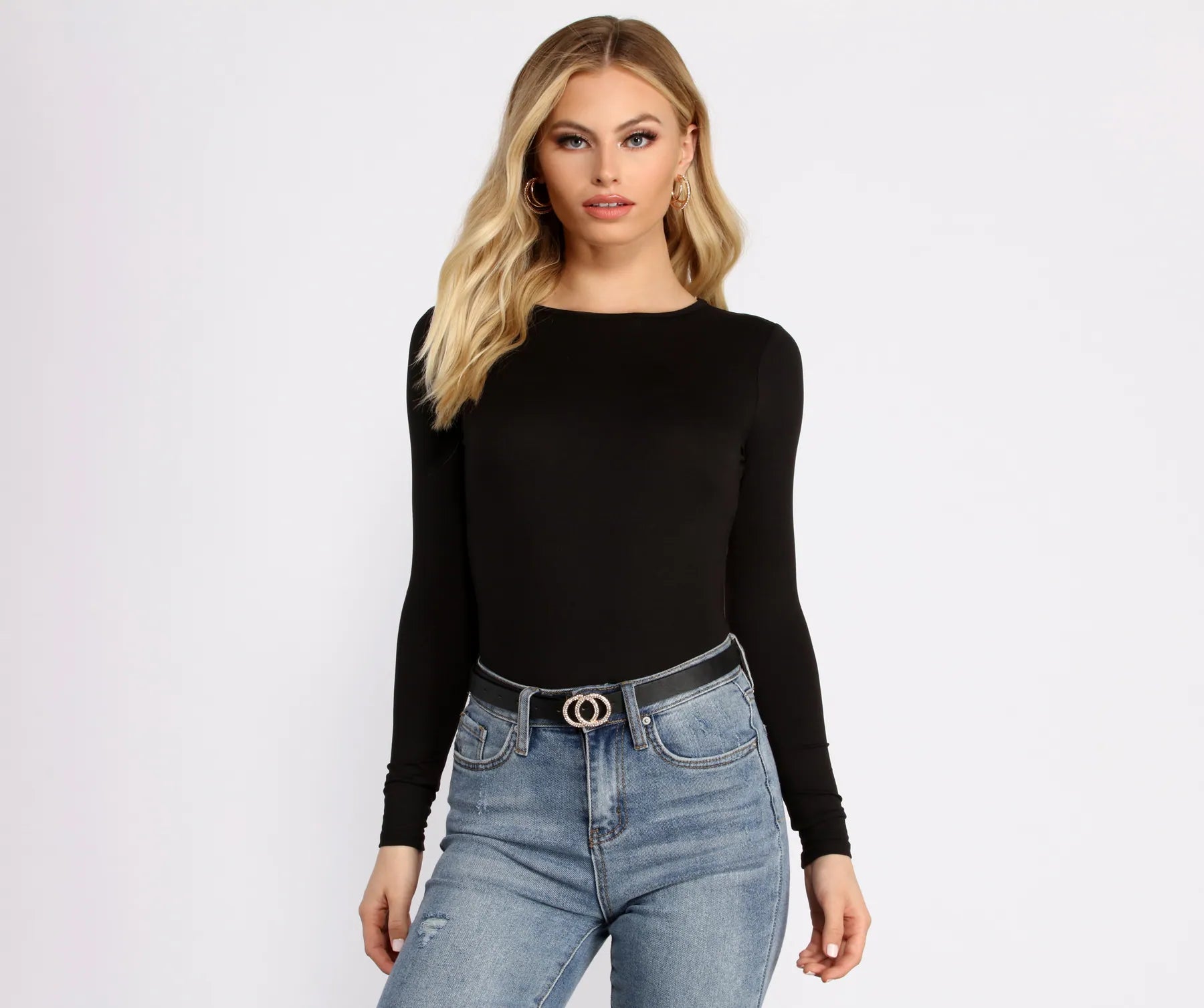 A Sparkling Finish Dainty Double O-Ring Belt - Image 2