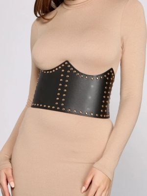 Chic And Cinched Wide Corset Belt