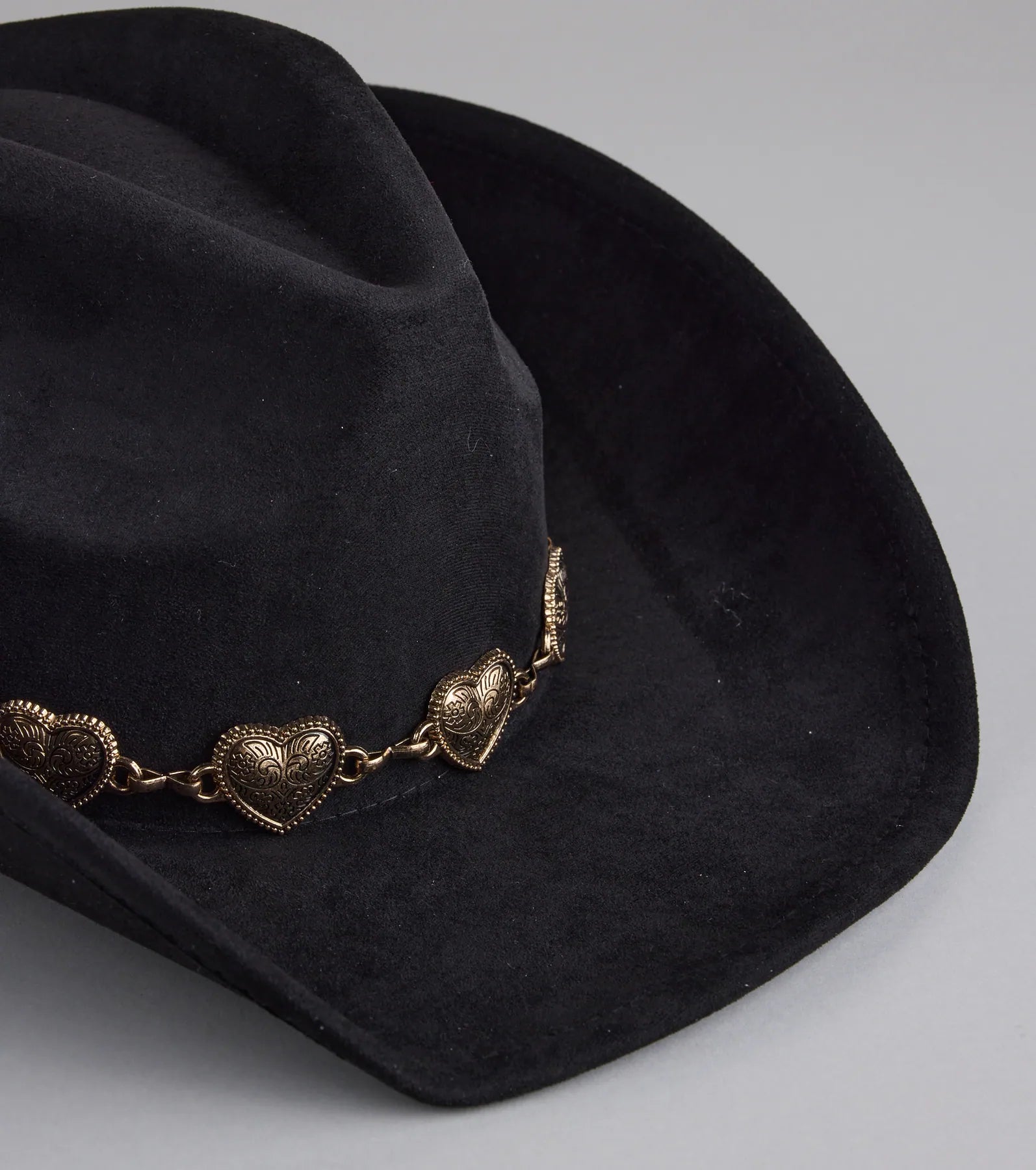 Western Babe Heart Concho Trim Cowboy Hat - Image 2