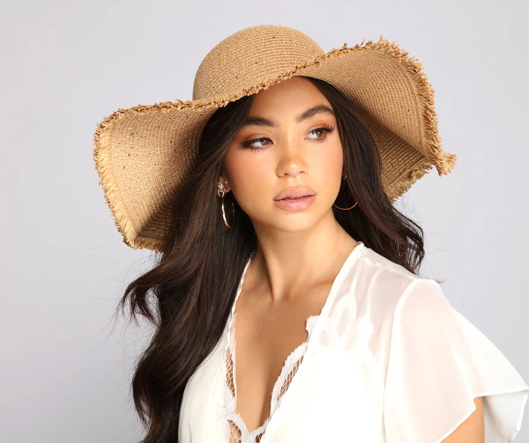 Summer Glow Floppy Straw Hat - Image 2