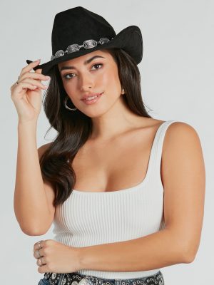 Western Chic Chain Trim Cowboy Hat