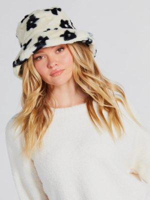 Trendy Find Floral Faux Fur Bucket Hat