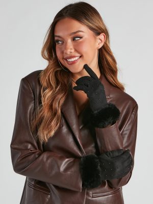 Cold Weather Glam Faux Fur Gloves
