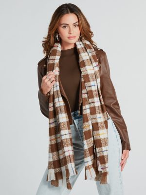 Cold Weather Cutie Long Plaid Scarf