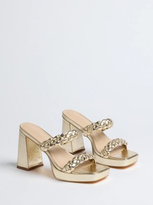 Social Season Braided Strap Mules