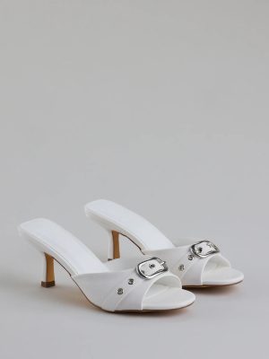 Brunch To Cocktails Buckle Stiletto Mules