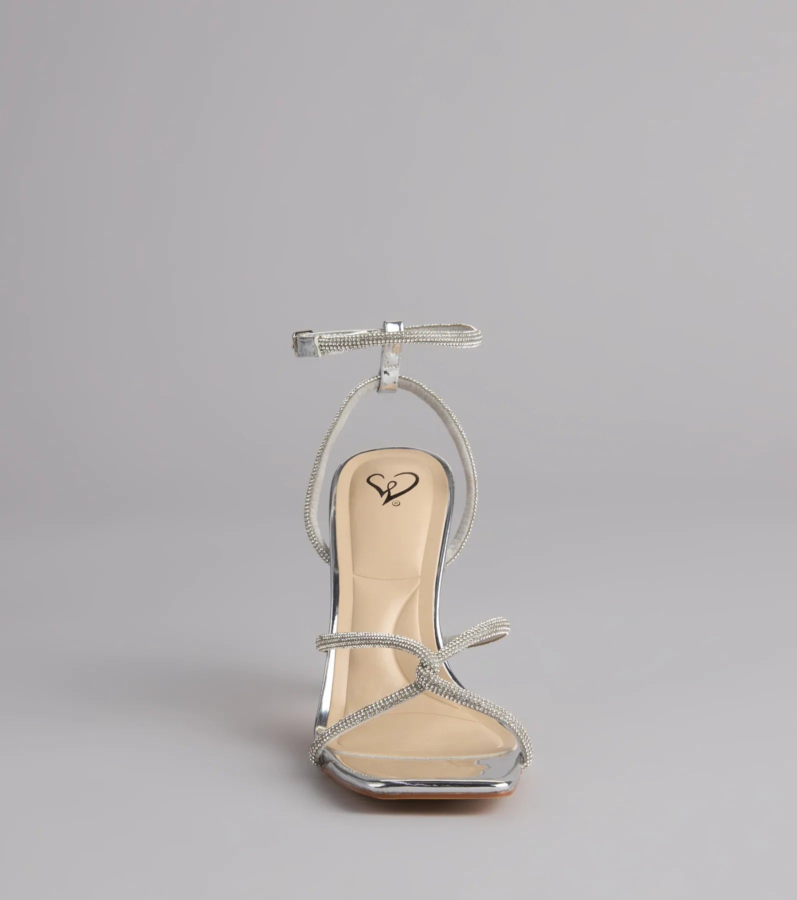 VIP Only Rhinestone Metallic Block Heels - Image 3