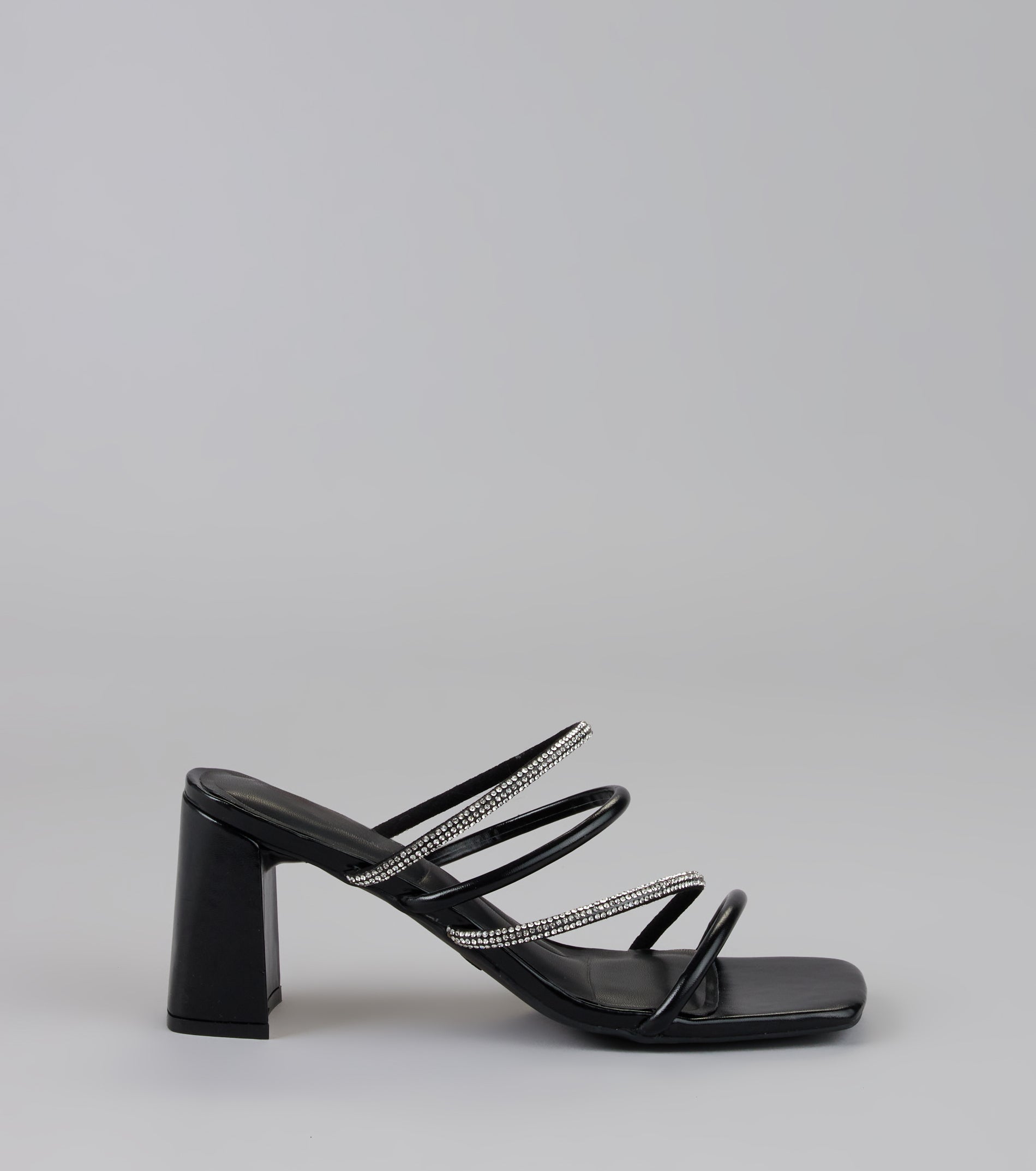 Strut In Style Rhinestone Block Heels - Image 7