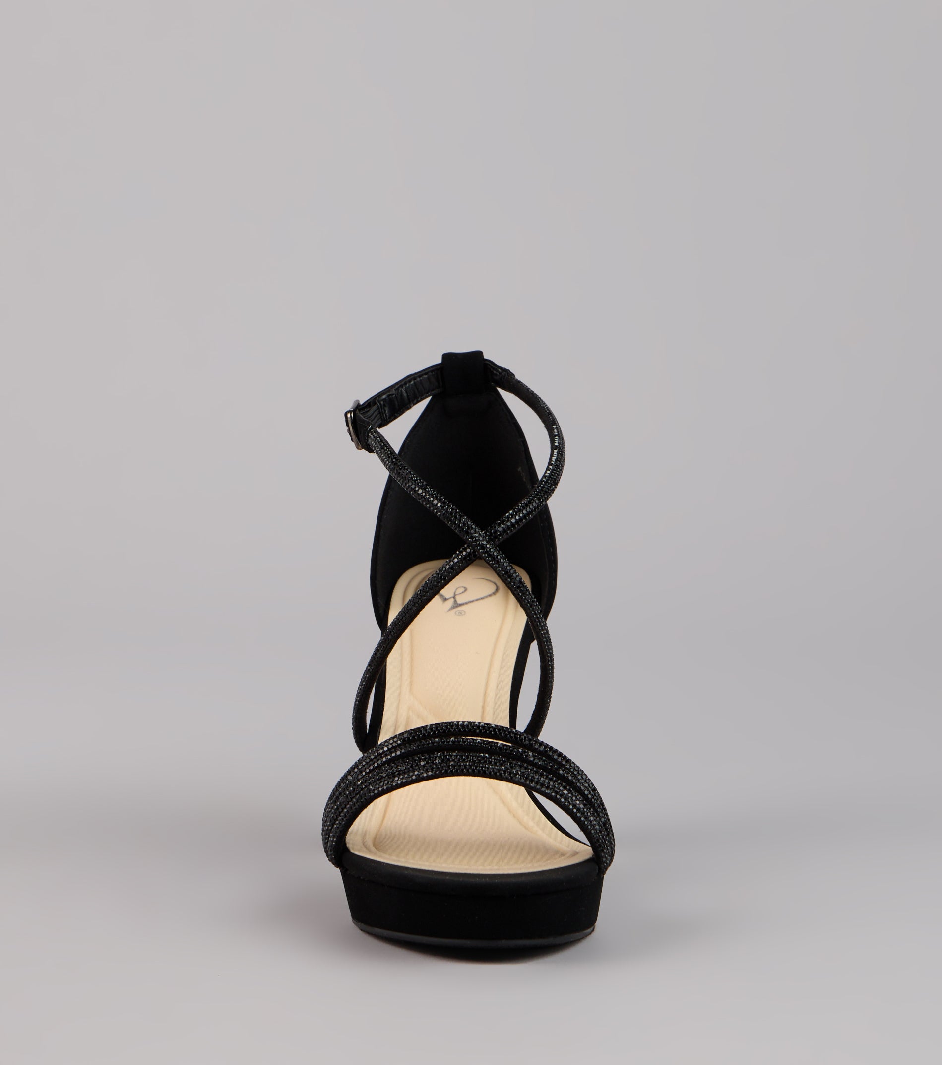 Glow Getter Rhinestone Block Heels - Image 3