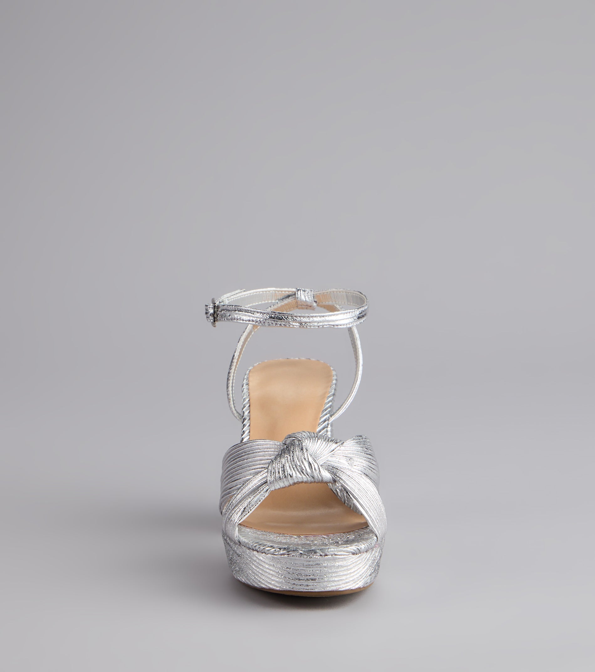 Shimmer Steps Metallic Block Heels - Image 3