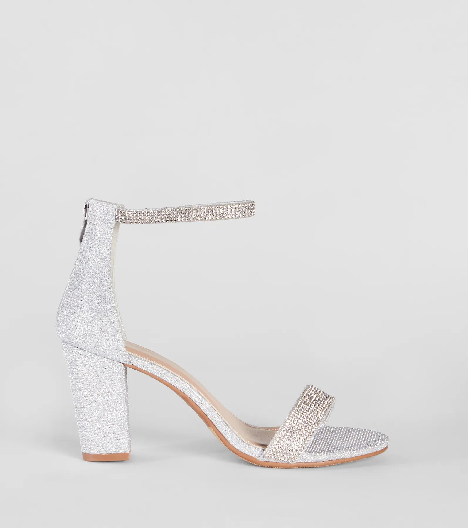 Sparkle Stunner Rhinestone Block Heels - Image 2