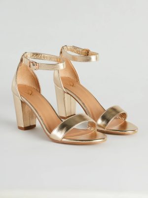 Star Struck Metallic Block Heels