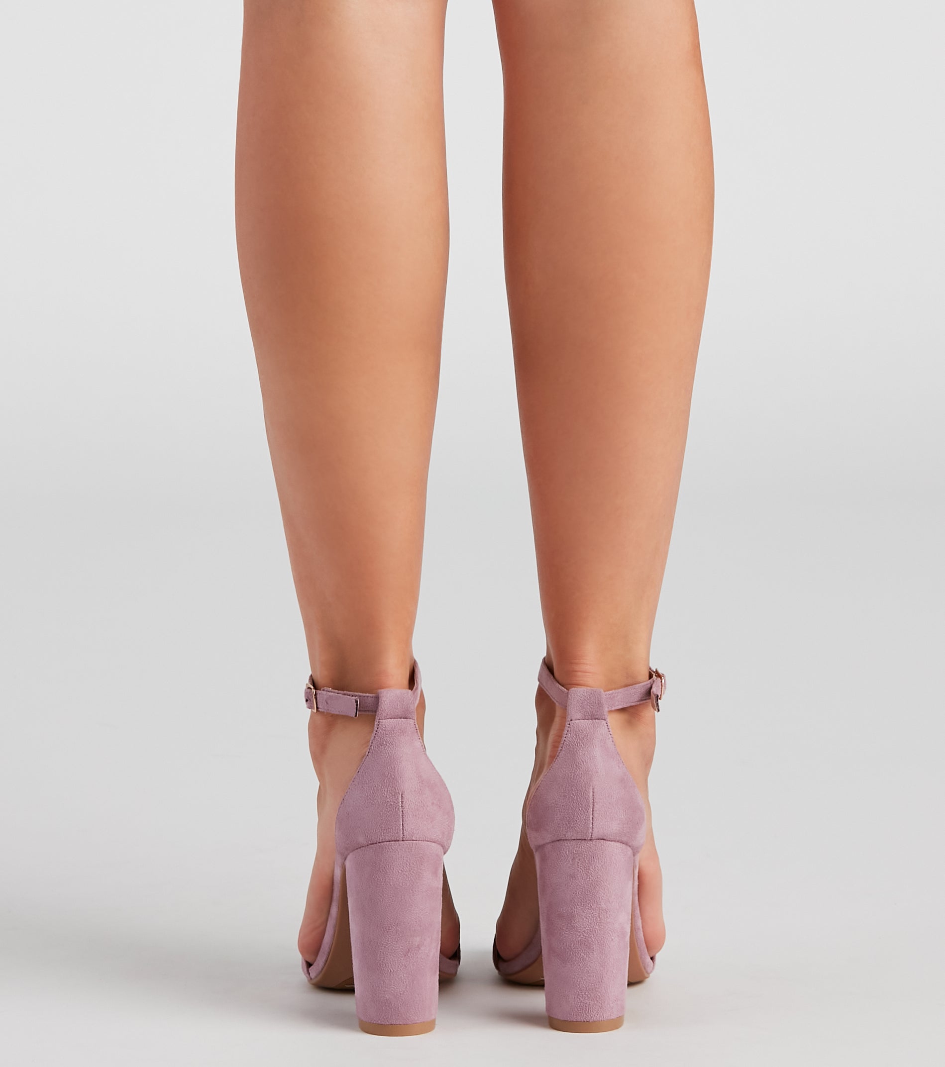 Miss Fab Faux Suede Block Heels - Image 2