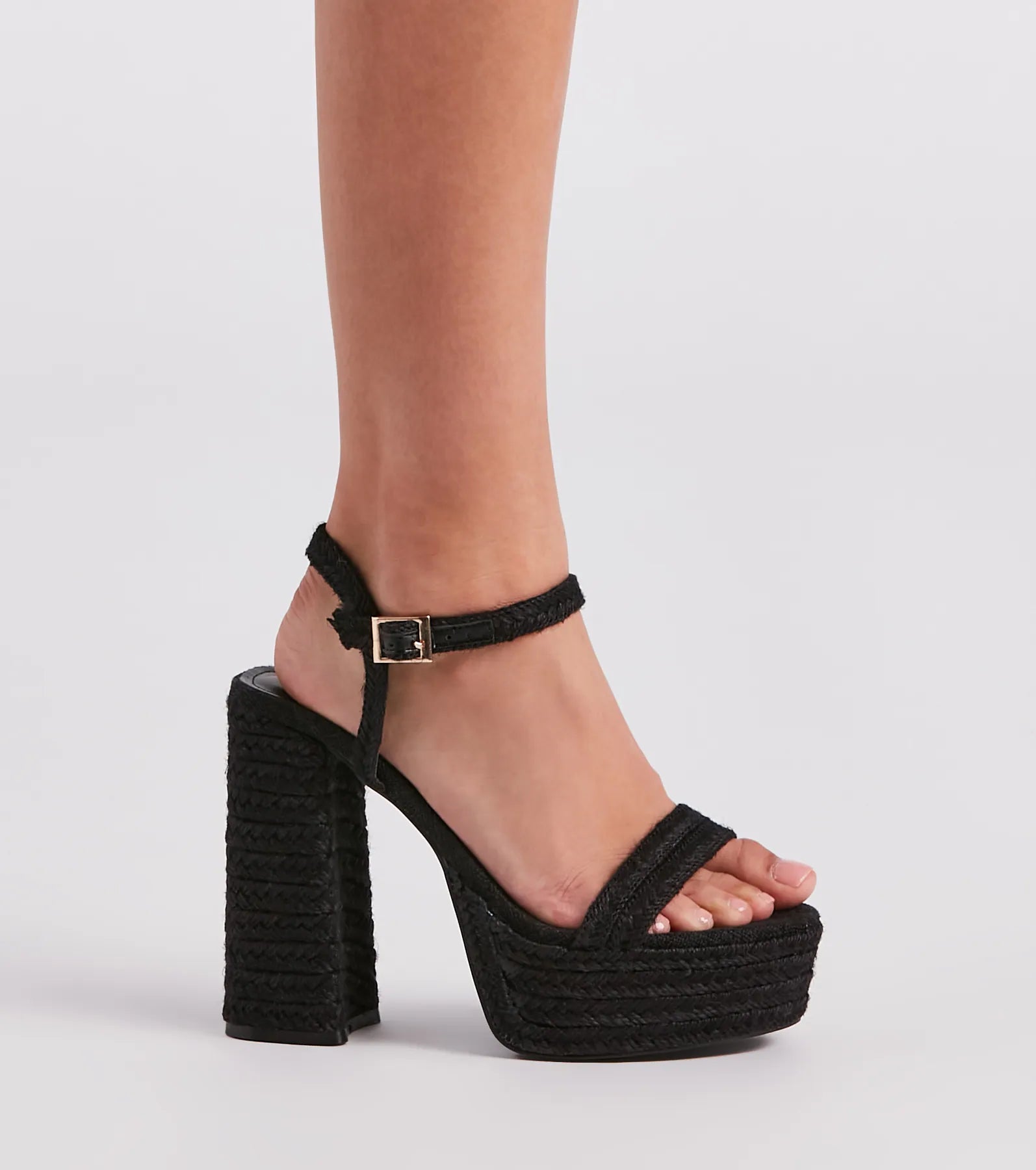 Spring Into Style Espadrille Platform Heels - Image 3