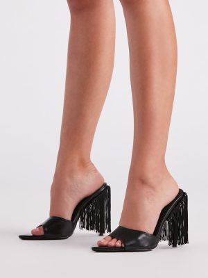 Fierce In Fringe Stiletto Heels
