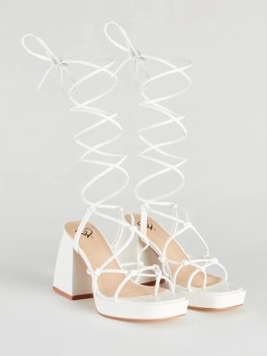 Chic Strut Lace-Up Platform Block Heels