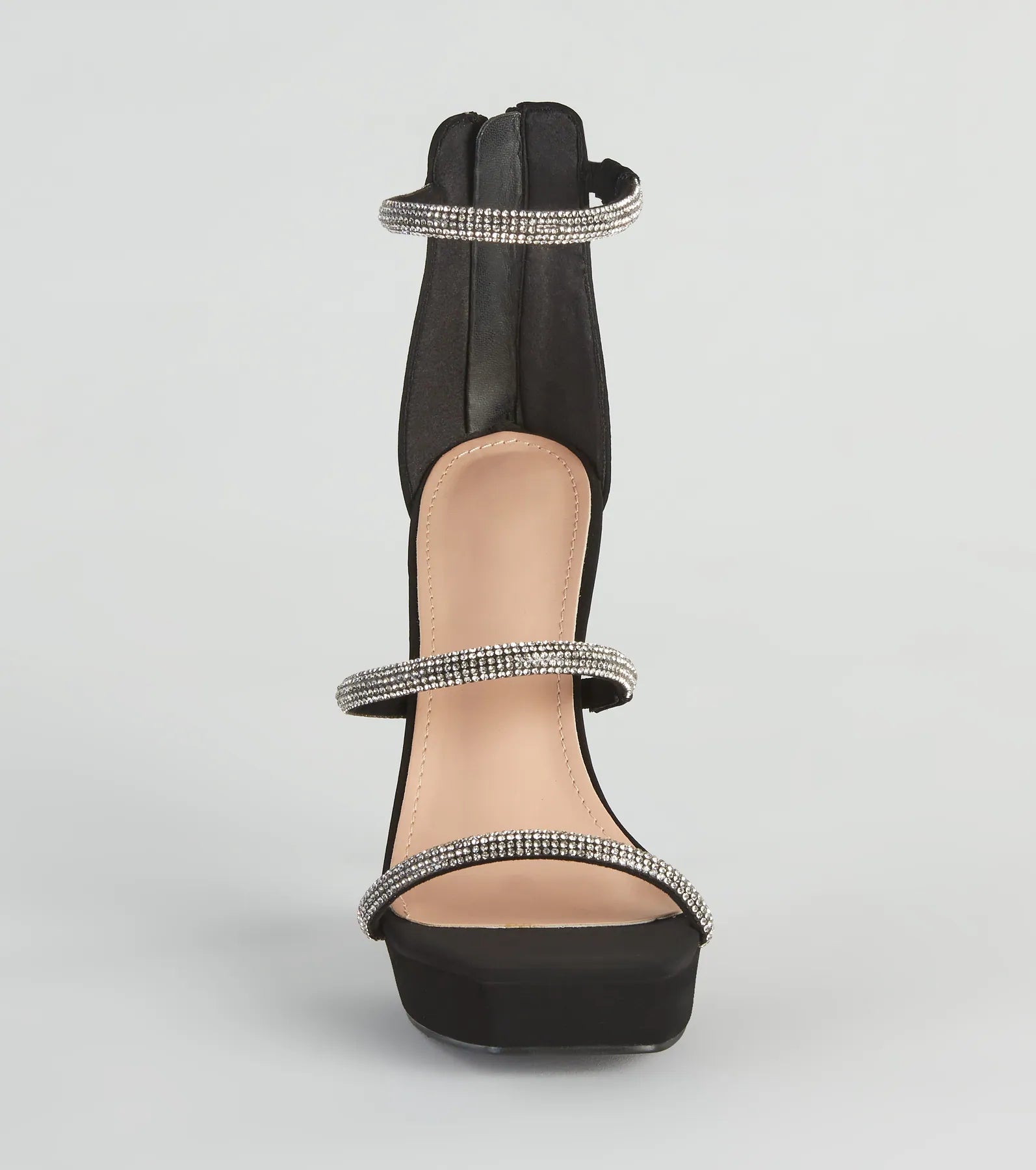 Sleek And Glam Rhinestone Platform Stiletto Heels - Image 3