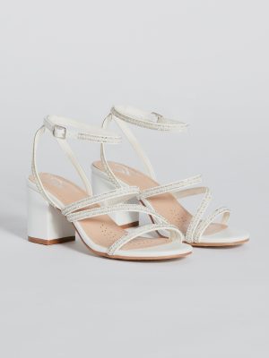 Sparkle With Flair Rhinestone Faux Pearl Heels