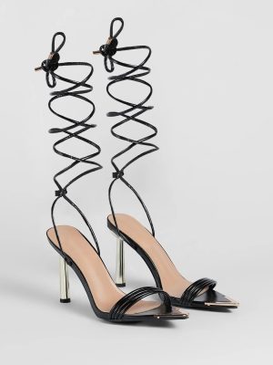 Laced Up In Sleek Style Strappy Stiletto Heels