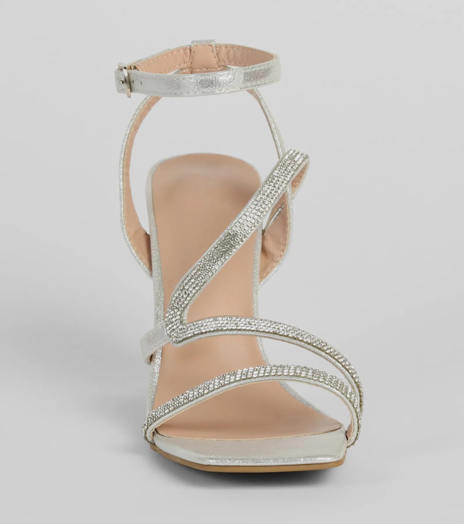 Glam On The Line Rhinestone Block Heels - Image 3