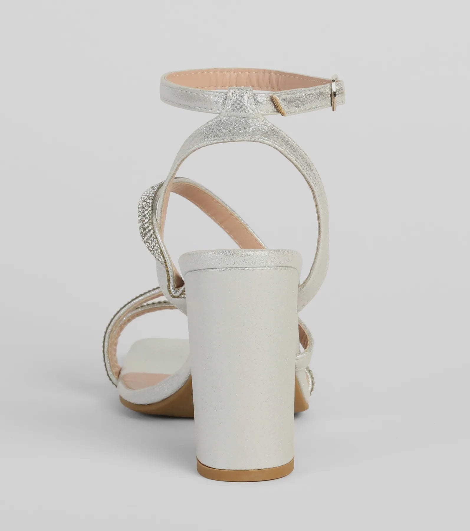 Glam On The Line Rhinestone Block Heels - Image 4