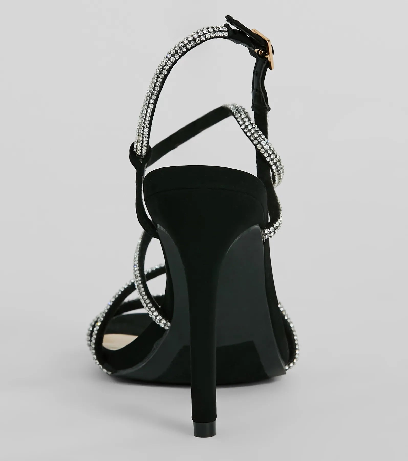 Timeless Glam Rhinestone Nubuck Stiletto Heels - Image 4