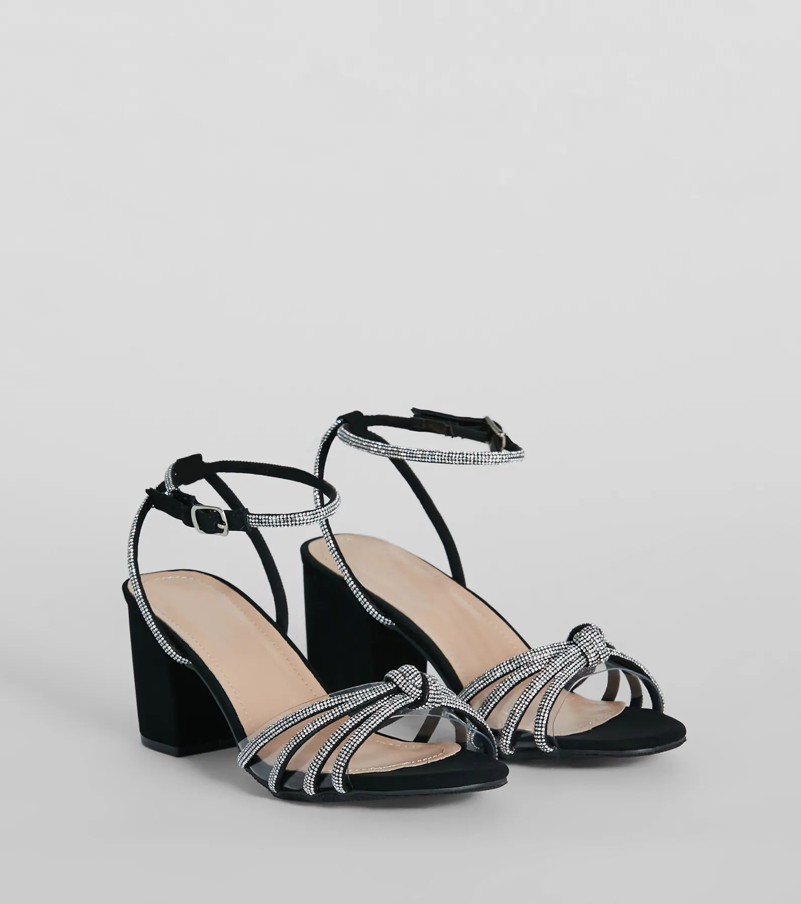 Dancing Shoes Rhinestone Short Block Heels - Image 5
