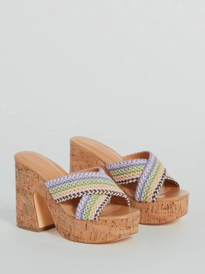 Sunset Vibes Braided Strap Platform Sandals