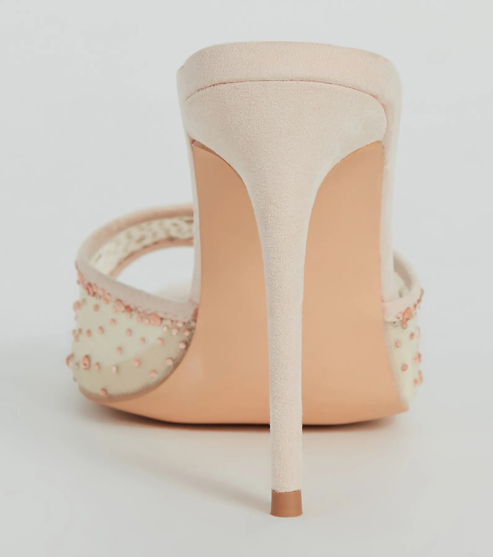 Sparkle It Up Rhinestone Mesh Stiletto Mules - Image 8