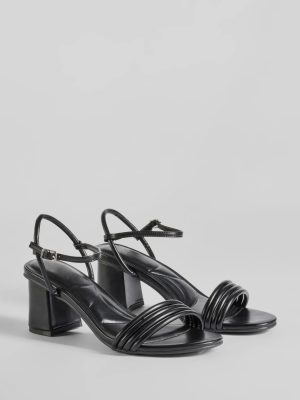 Always A Classic Strappy Faux Leather Block Heels