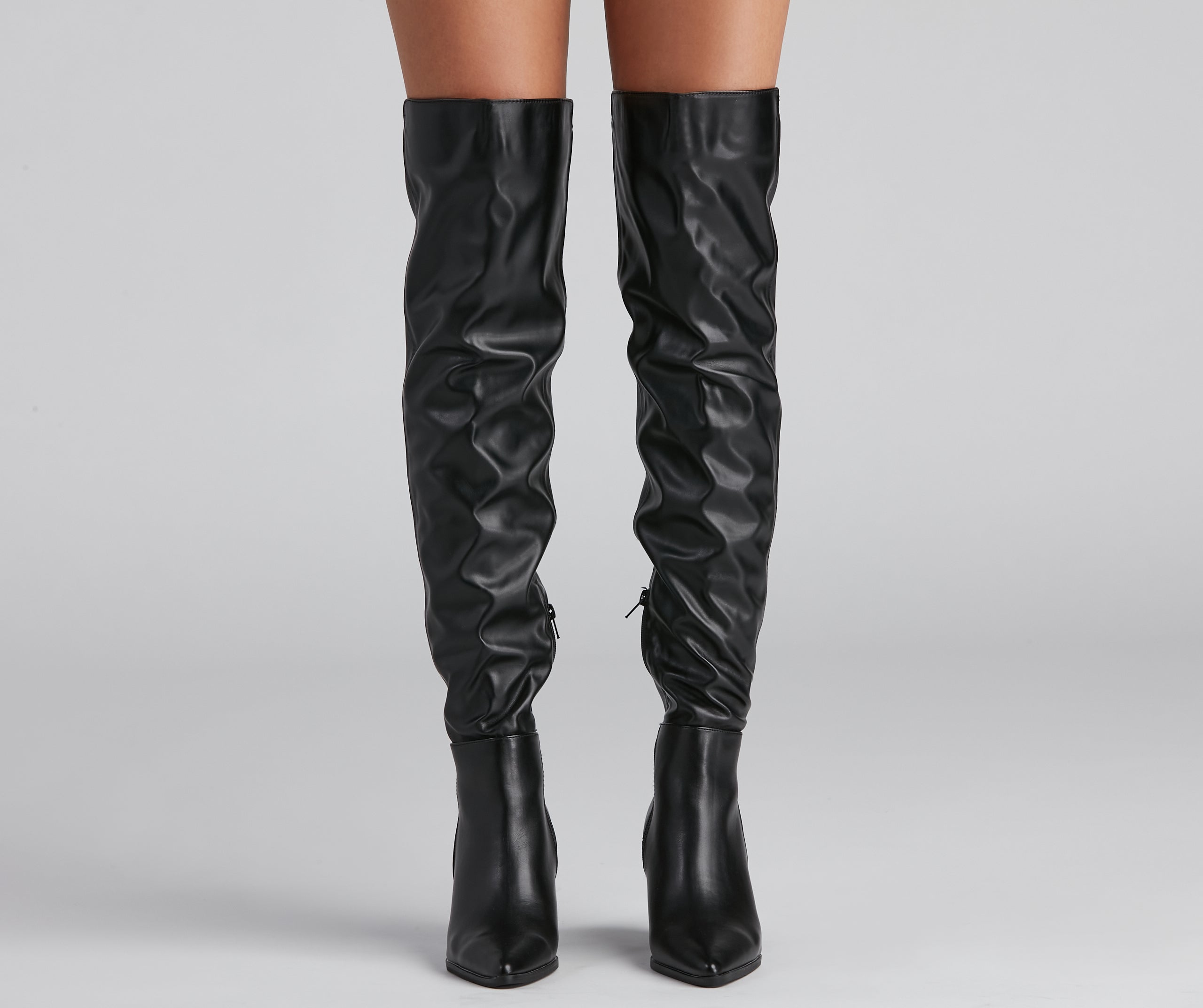 Tres Chic Faux Leather Boots - Image 2