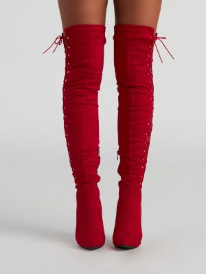 My Scene Lace Up Over The Knee Boots