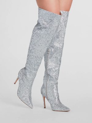 Truly Sparkled Glitter Over-The-Knee Boots