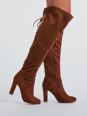 Strut Your Stuff Lace-Up Over-The-Knee Boots