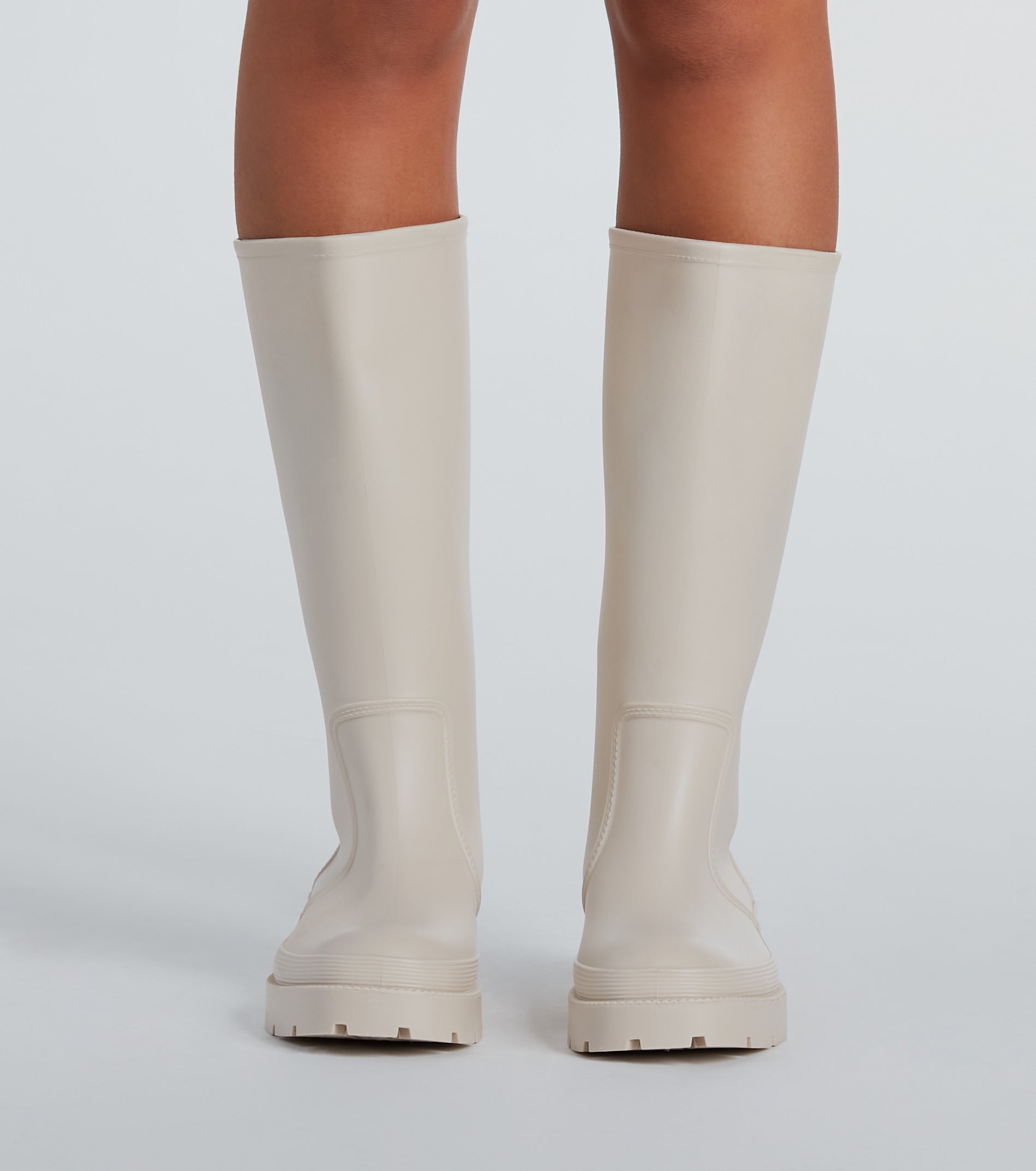 Trendy Statement Platform Under-The-Knee Boots - Image 2