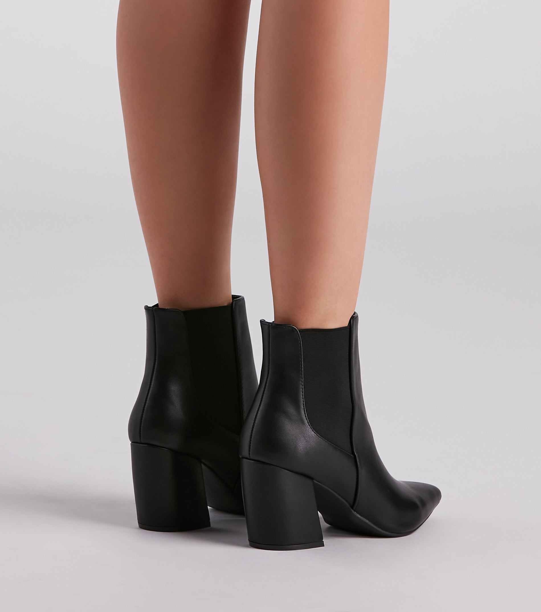 To The Point Faux Leather Booties - Image 4