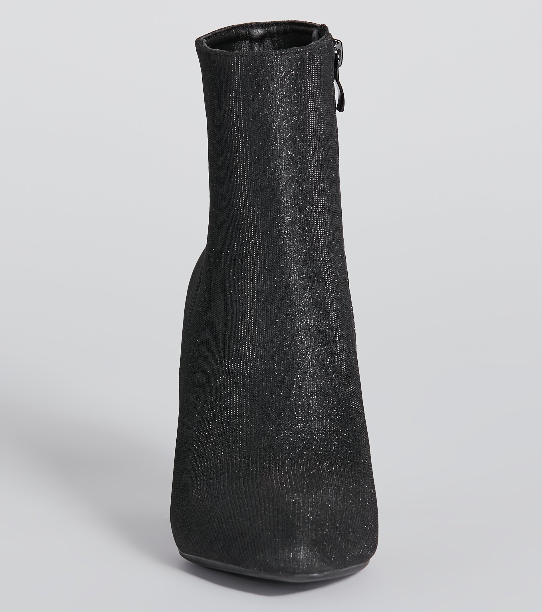 Party Poppin' Glitter Mesh Block Heel Booties - Image 3
