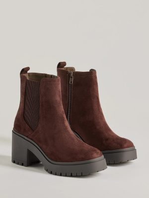 Stylishly Edgy Platform Block Heel Booties